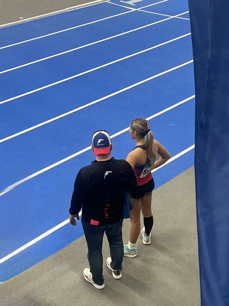 One coach, one athlete